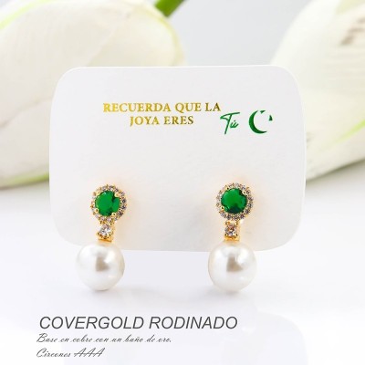 Aretes en covergold rodinado
