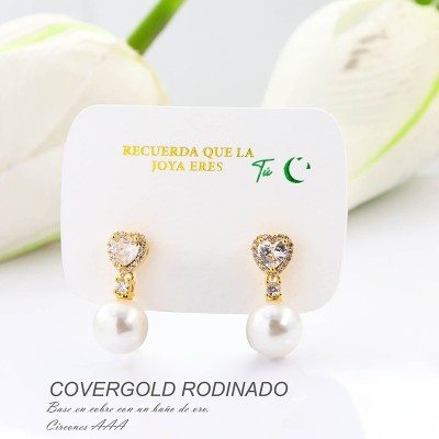 Aretes en covergold rodinado