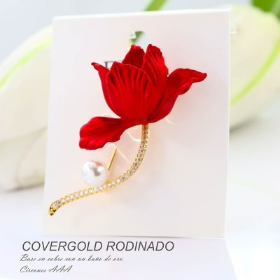 Broches en covergold rodinado