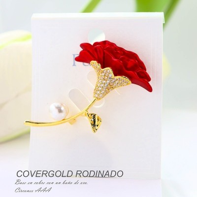 Broches en covergold rodinado