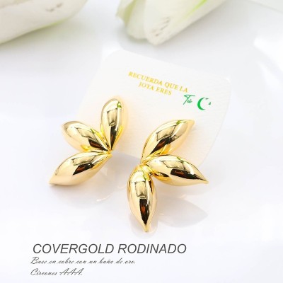 Aretes en covergold rodinado