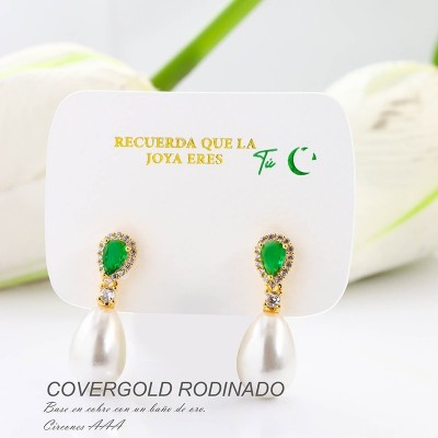 Aretes en covergold rodinado